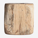Reposapiés de madera de tamarindo en color marrón – 43 x 43 x 46 cm