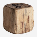 Reposapiés de madera de tamarindo en color marrón – 43 x 43 x 46 cm