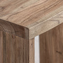Reposapiés de madera de teca en color marrón 48 x 28 x 47 cm – detalle