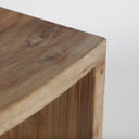 Reposapiés de madera de teca en color marrón 48 x 28 x 47 cm – detalle