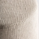 Reposapiés tapizado en algodón en color beige – detalle