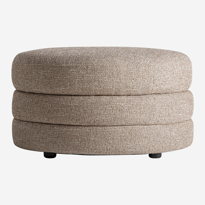 Reposapiés tapizado en poliéster en color beige