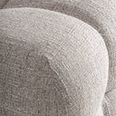 Reposapiés tapizado en poliéster en color beige jaspeado – detalle