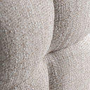 Reposapiés tapizado en poliéster en color beige jaspeado – detalle