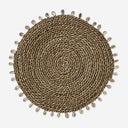 Salvamanteles de cuerda y concha en color marrón (pack de 2)