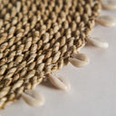 Salvamanteles de cuerda y concha en color marrón (pack de 2) – detalle