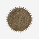 Salvamanteles de cuerda y concha en color marrón (pack de 2)
