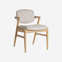 Silla 56 x 60 x 80 cm – Diseño 3 / Beige / Lino y algodón