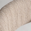 Silla de escritorio de poliéster y madera de roble en color marrón – detalle