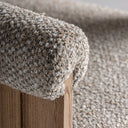 Silla de estilo nórdico – Gris jaspeado / 66 x 63 x 73 cm / Poliéster y madera de roble – detalle