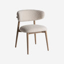 Silla de madera de arce y poliéster – Marrón