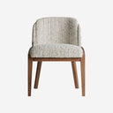 Silla de madera de caucho y poliéster en color marrón