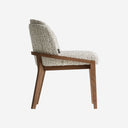 Silla de madera de caucho y poliéster en color marrón
