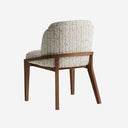 Silla de madera de caucho y poliéster en color marrón