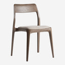 Silla de madera de caucho y poliuretano en color marrón (pack de 2)