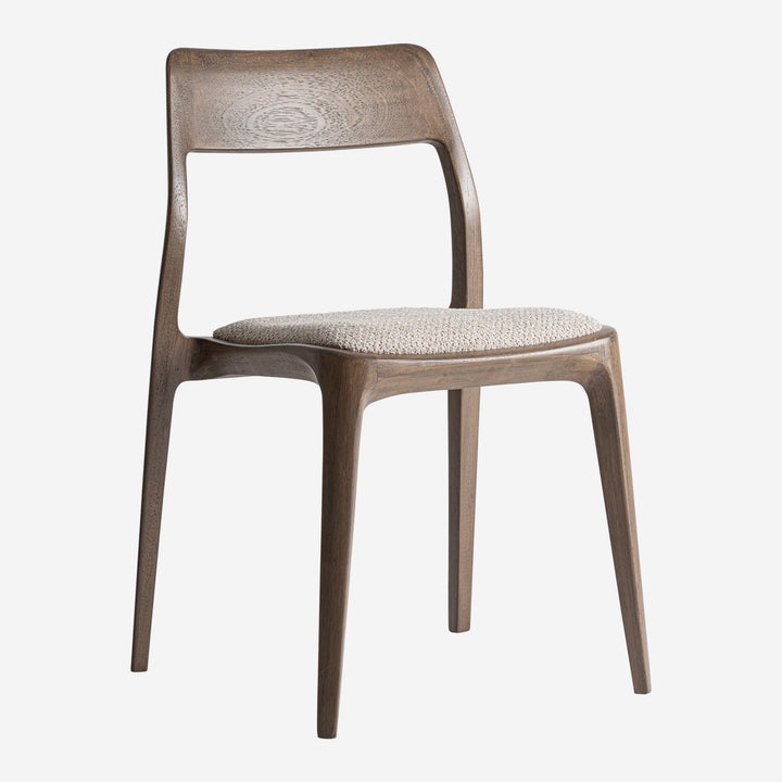 Silla de madera de caucho y poliuretano en color marrón (pack de 2)