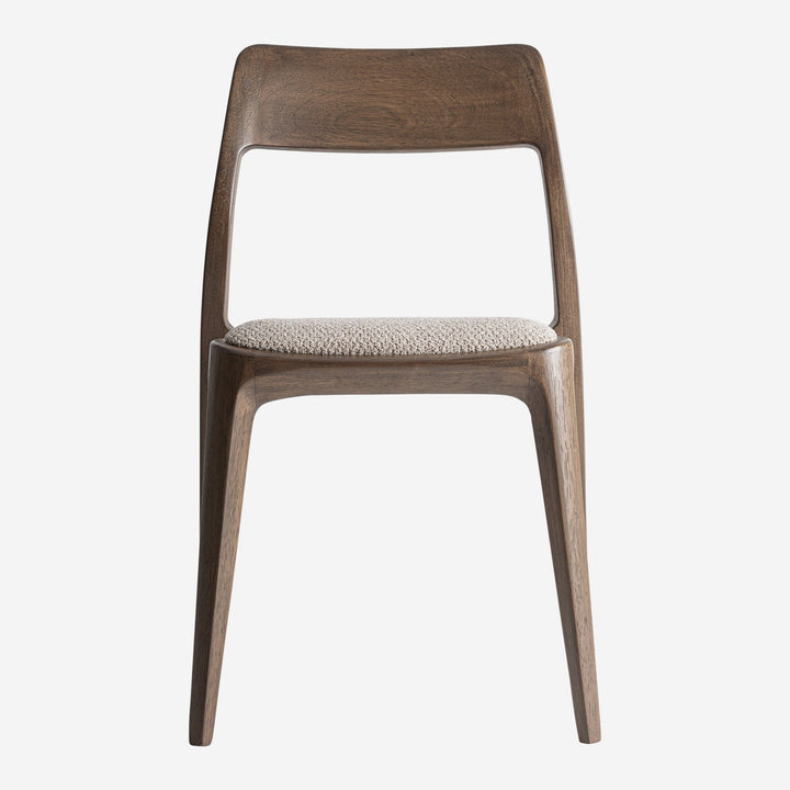 Silla de madera de caucho y poliuretano en color marrón (pack de 2)