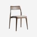 Silla de madera de caucho y poliuretano en color marrón (pack de 2)