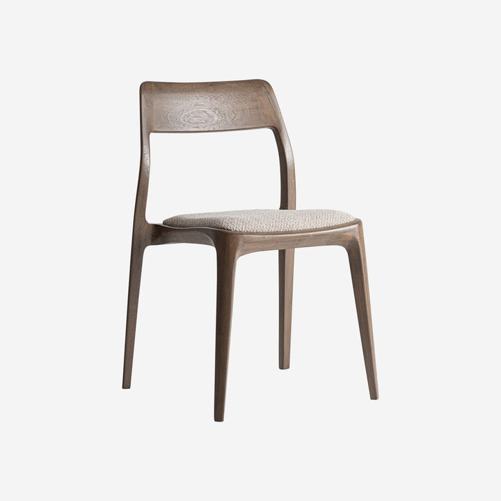 Silla de madera de caucho y poliuretano en color marrón (pack de 2)