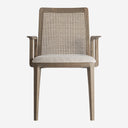 Silla de madera de fresno y lino – Marrón / 58 x 60 x 86 cm