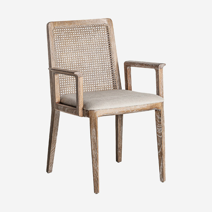 Silla de madera de fresno y lino