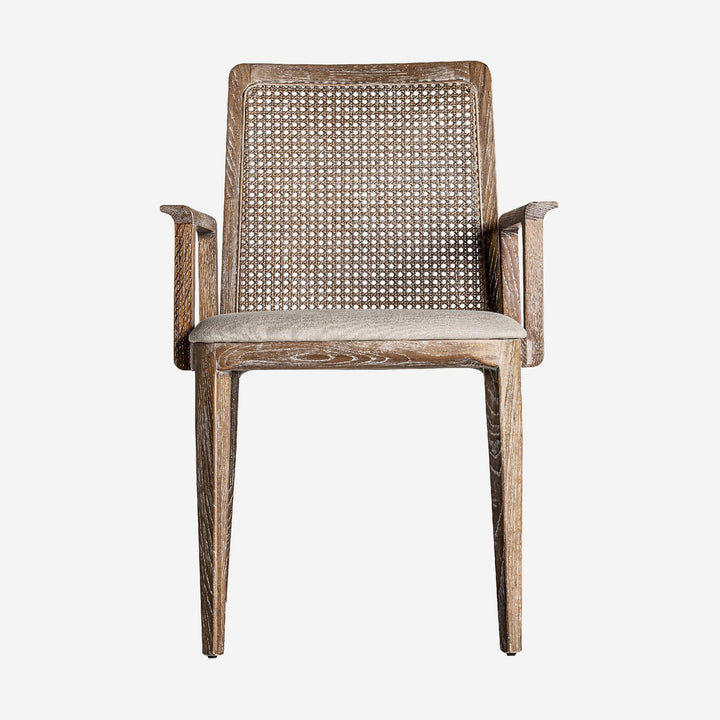Silla de madera de fresno y lino