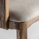 Silla de madera de fresno y lino – detalle