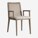 Silla de madera de fresno y lino – Marrón / 58 x 60 x 86 cm