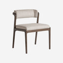 Silla de madera de fresno y poliéster en color marrón 56 x 58 x 75 cm