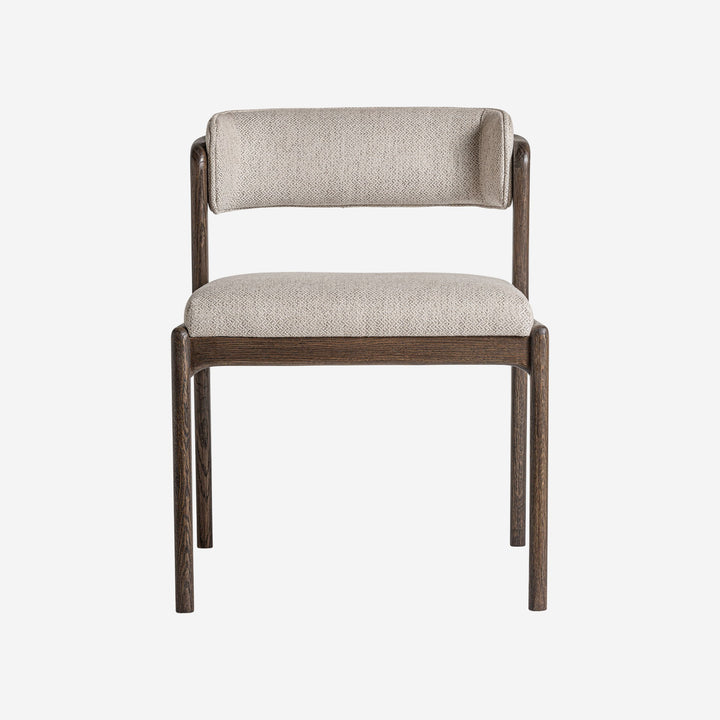 Silla de madera de fresno y poliéster en color marrón 56 x 58 x 75 cm