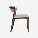 Silla de madera de fresno y poliéster en color marrón 56 x 58 x 75 cm
