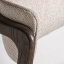 Silla de madera de fresno y poliéster en color marrón 56 x 58 x 75 cm – detalle