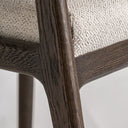 Silla de madera de fresno y poliéster en color marrón 56 x 58 x 75 cm – detalle