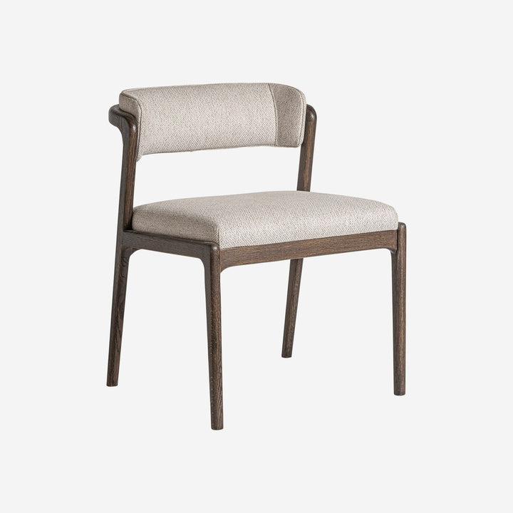 Silla de madera de fresno y poliéster en color marrón 56 x 58 x 75 cm