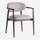 Silla de madera de fresno y poliéster en color marrón 61 x 57 x 78 cm