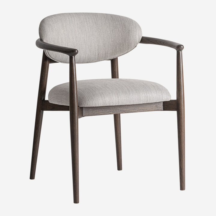 Silla de madera de fresno y poliéster en color marrón 61 x 57 x 78 cm