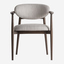 Silla de madera de fresno y poliéster en color marrón 61 x 57 x 78 cm