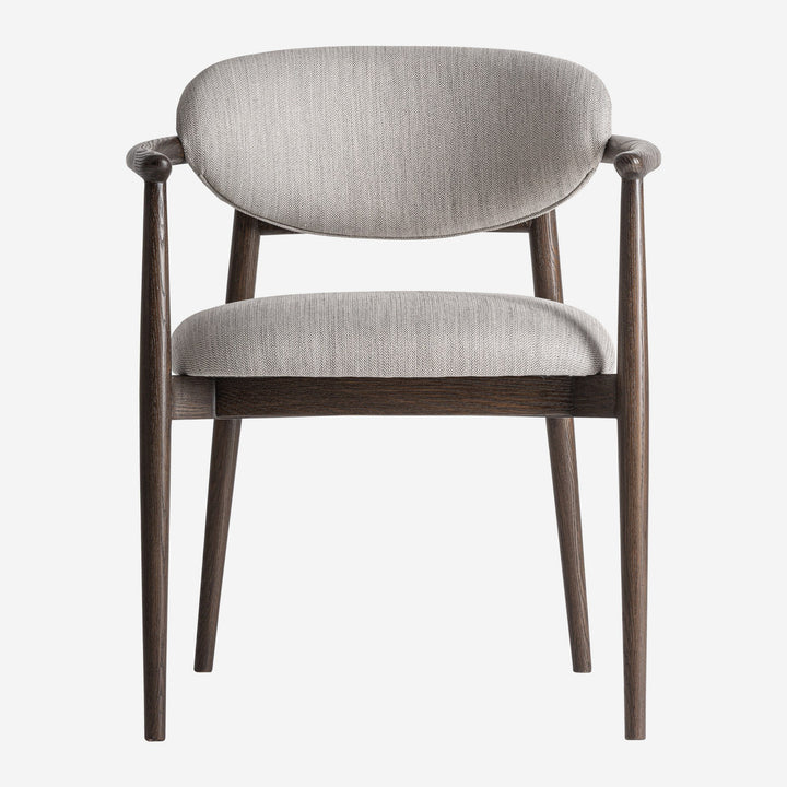 Silla de madera de fresno y poliéster en color marrón 61 x 57 x 78 cm