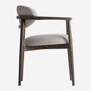 Silla de madera de fresno y poliéster en color marrón 61 x 57 x 78 cm