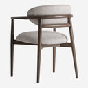 Silla de madera de fresno y poliéster en color marrón 61 x 57 x 78 cm