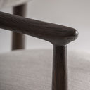Silla de madera de fresno y poliéster en color marrón 61 x 57 x 78 cm – detalle