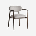Silla de madera de fresno y poliéster en color marrón 61 x 57 x 78 cm