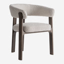 Silla de madera de fresno y poliéster en color marrón 63 x 57 x 75 cm