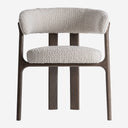 Silla de madera de fresno y poliéster en color marrón 63 x 57 x 75 cm