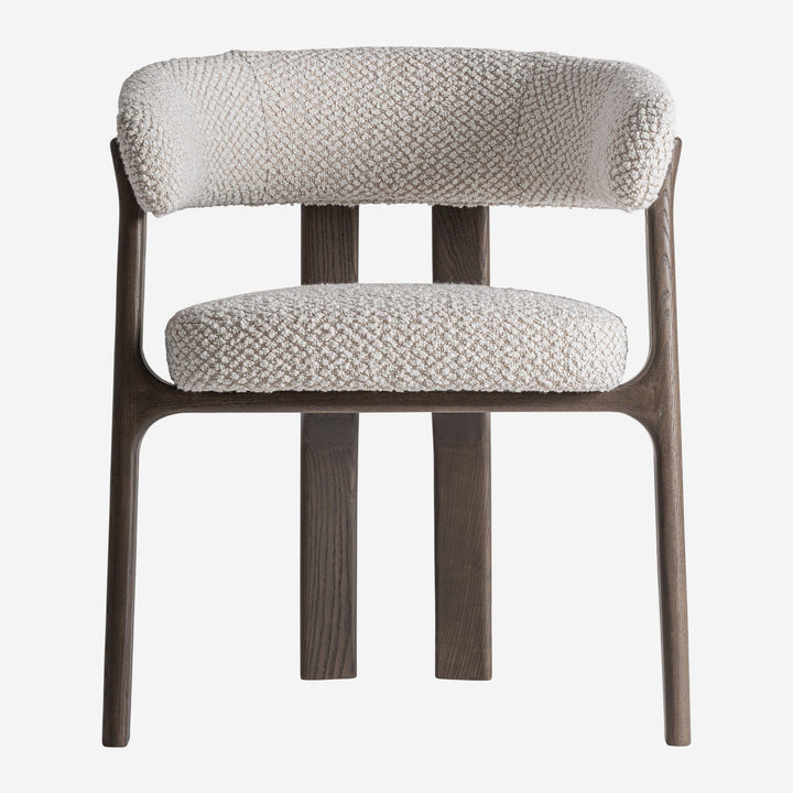Silla de madera de fresno y poliéster en color marrón 63 x 57 x 75 cm