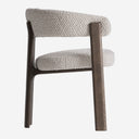 Silla de madera de fresno y poliéster en color marrón 63 x 57 x 75 cm