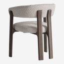 Silla de madera de fresno y poliéster en color marrón 63 x 57 x 75 cm