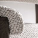 Silla de madera de fresno y poliéster en color marrón 63 x 57 x 75 cm – detalle