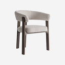 Silla de madera de fresno y poliéster en color marrón 63 x 57 x 75 cm