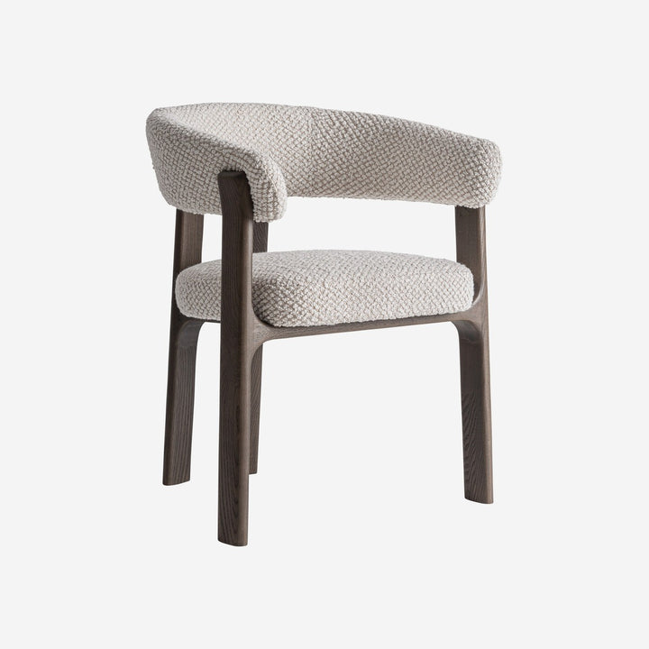 Silla de madera de fresno y poliéster en color marrón 63 x 57 x 75 cm